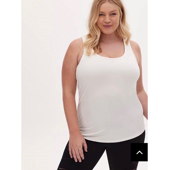 NWOT Torrid Super Soft White Scoop Neck Layering Tank - Picture 1 of 2